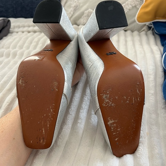 Metallic silver Coach heels - Picture 6 of 6